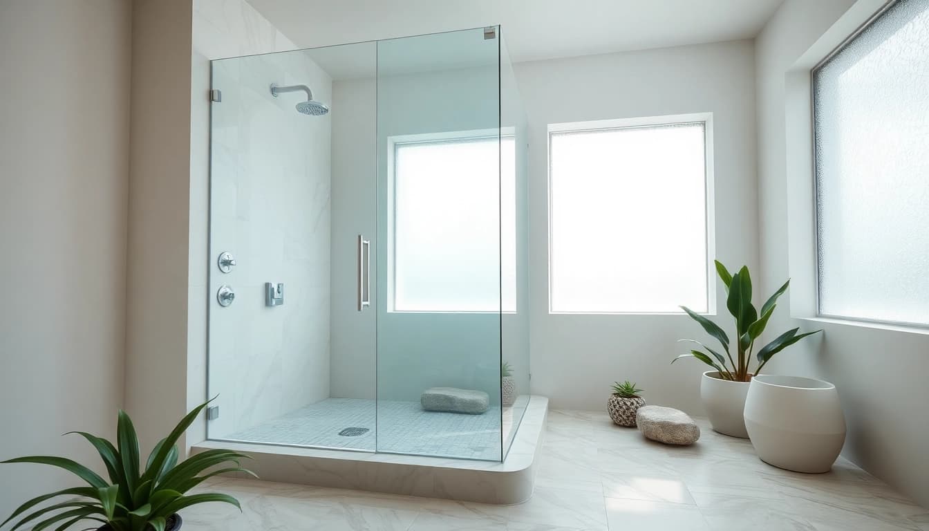 Elevate your space with a modern shower uk in a serene bathroom setting.