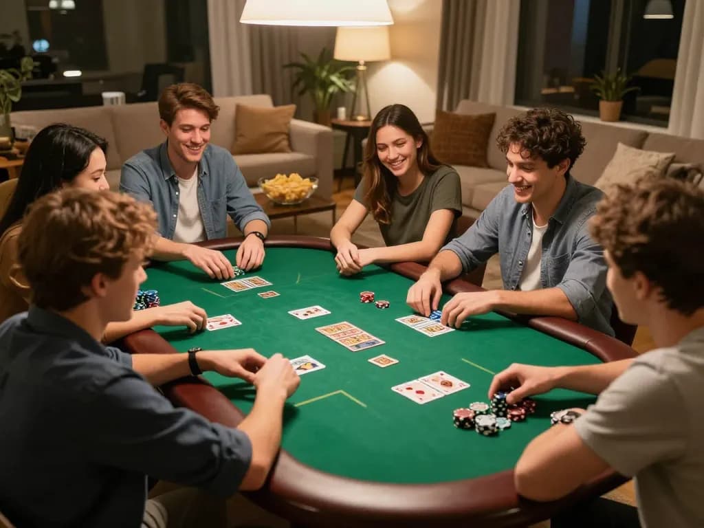 Cakhiatv hosts an engaging home poker night with friends, showcasing strategic gameplay and a cozy atmosphere.