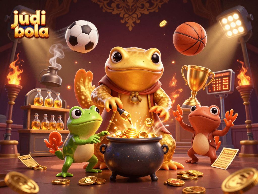 Engage in judi bola excitement with dynamic sports betting elements and magical gold transformations.