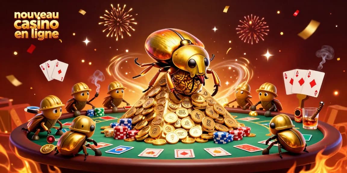 Visitez le nouveau casino en ligne avec des personnages animés et des éléments de jeu colorés.