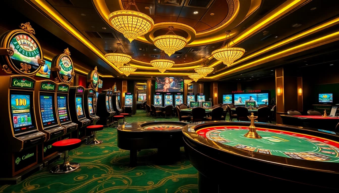 Vivez le frisson du casino en ligne Français avec des tables de poker élégantes et des éléments de jeu vibrants.