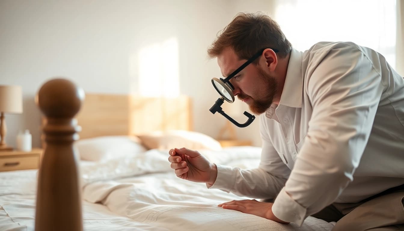 Inspect a bed to discover bed bug services near me for effective pest control.