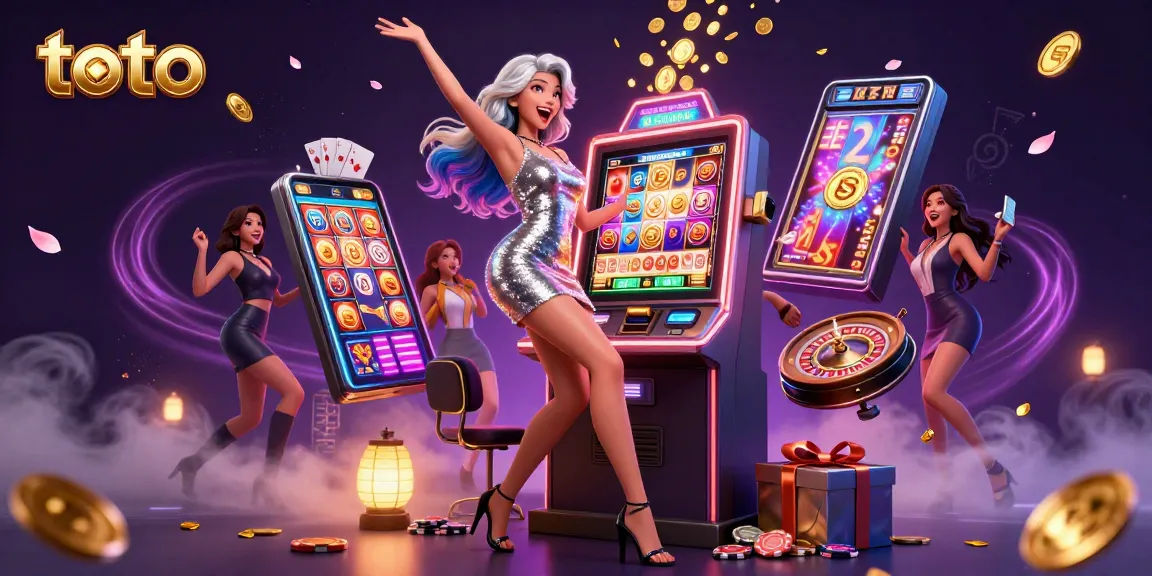 Win big with toto in a vibrant casino scene showcasing luck and excitement