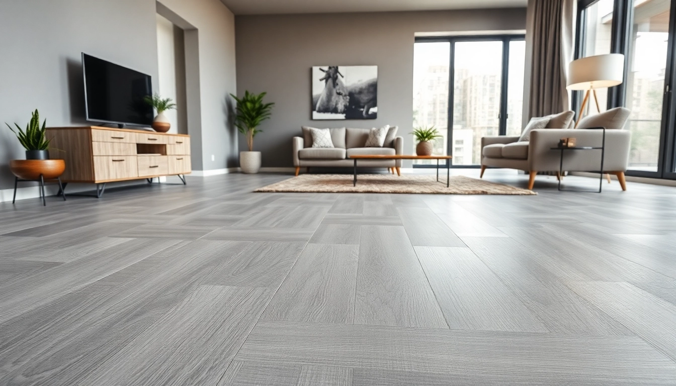Showcase the best lvp flooring in a stylish living room with contemporary decor and elegant colors.