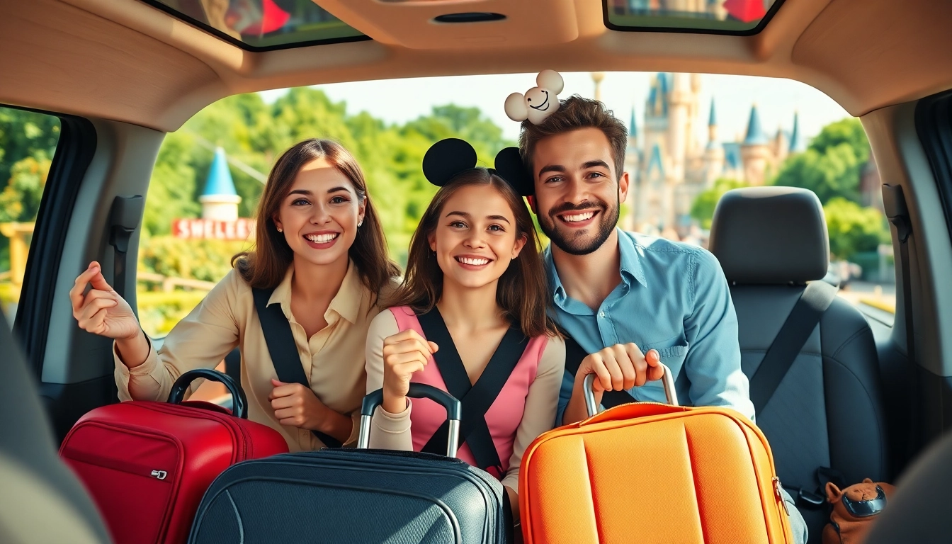Captivating Beauvais Airport to Disney Transfer journey with a family enjoying their ride.
