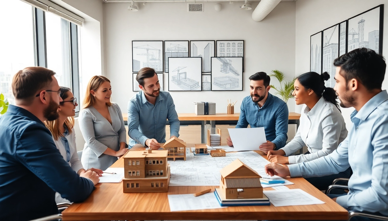 New York Construction Manager engaging with a diverse team, showcasing project collaboration.