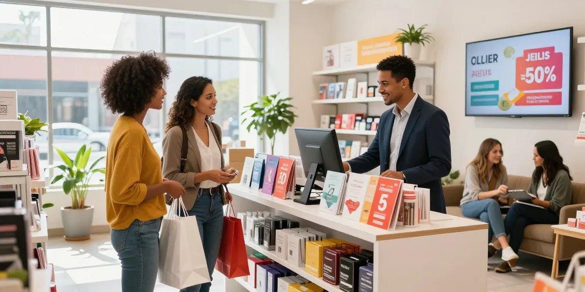 Dynamic shopping interaction experience at https://forumup.org/shop/search.php?ca_id=&addr1=&addr2=&addr3=&schKeyword= with diverse customers engaging positively in a retail setting.
