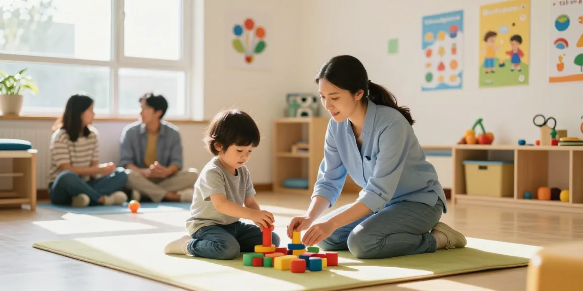 Occupational therapy helping children thrive as a therapist guides a child through engaging activities.