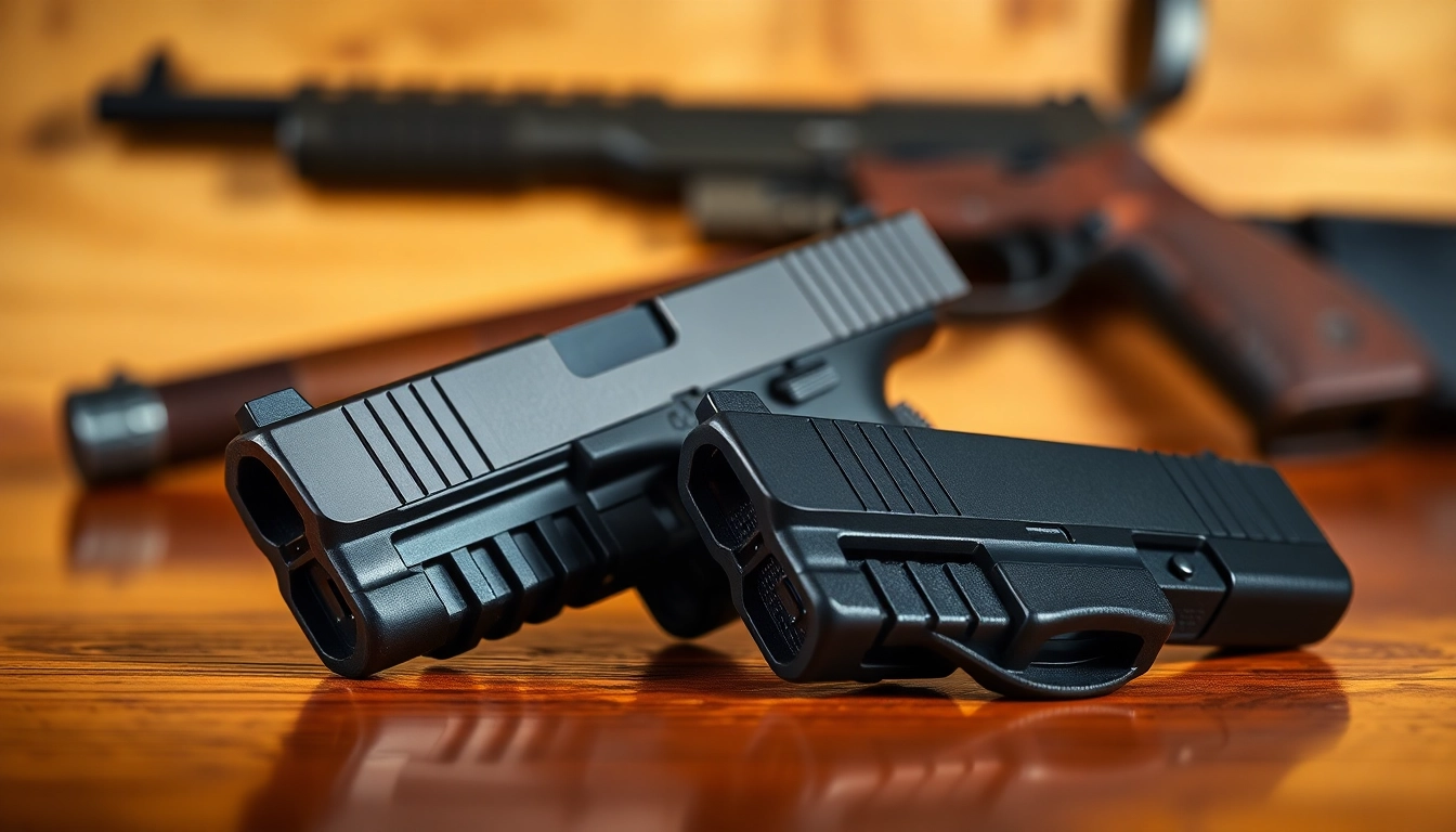 Showcase of glock 17 slides with precision details and sleek finishes.
