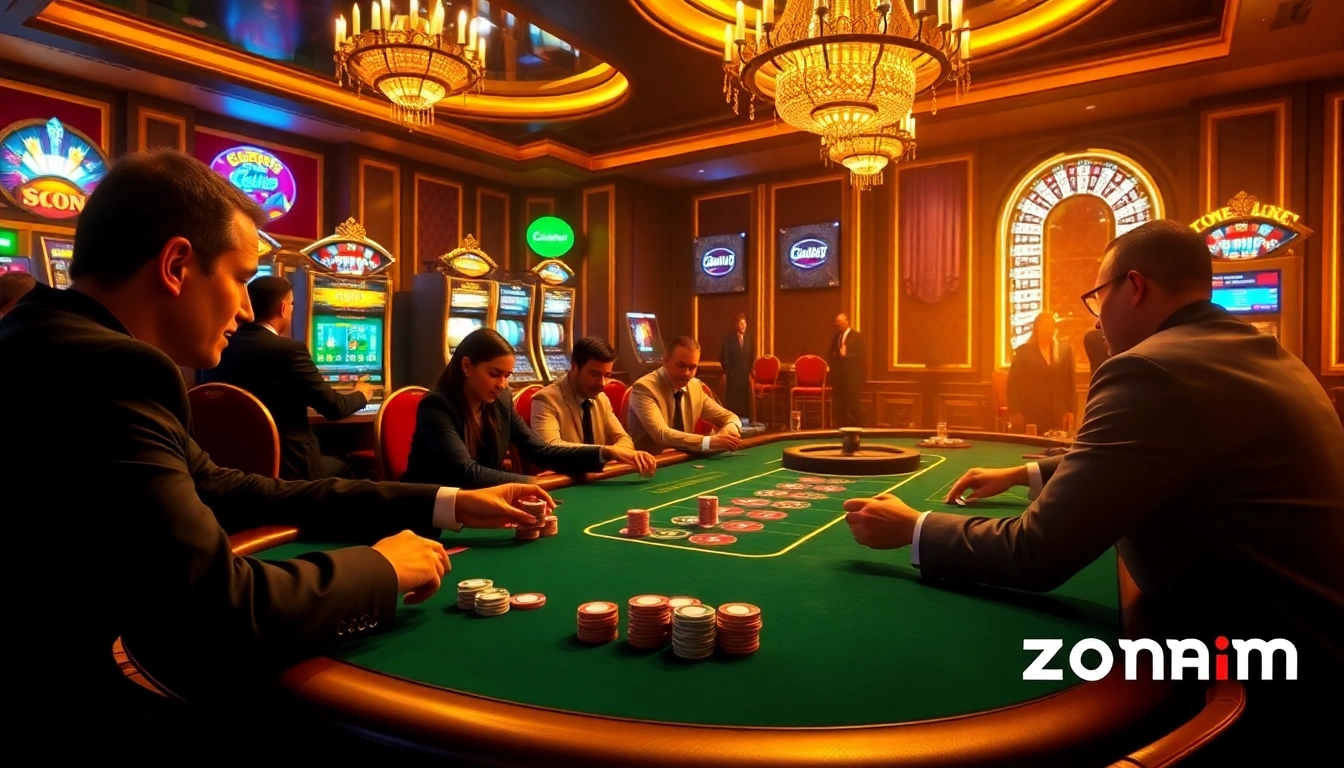 Experience the thrill of zonafilm with vibrant poker tables, exciting slot machines, and high-stakes gaming.