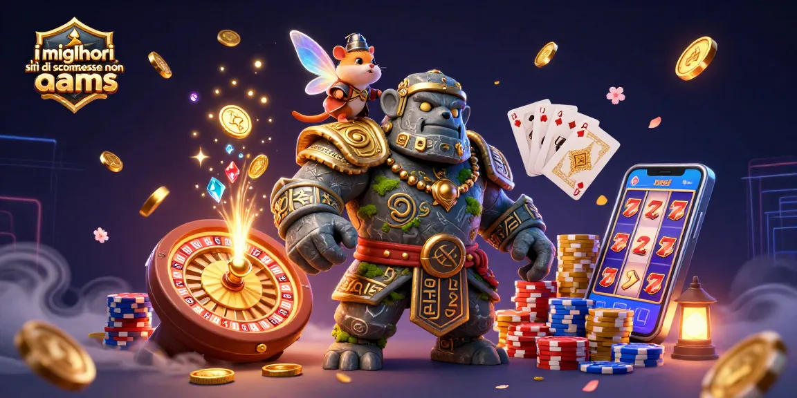 I migliori siti di scommesse non AAMS. Un golem guardiano e un cavaliere criceto in un ricco ambiente di gioco