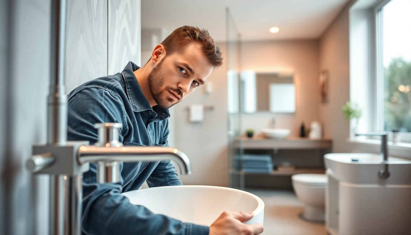 Efficient bathroom installation by sonni sanitär GmbH in a modern home environment.