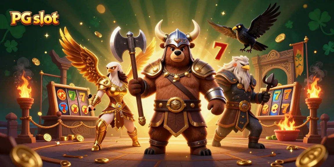 Engage with PG slot features in a vibrant casino scene showing characters and elements!