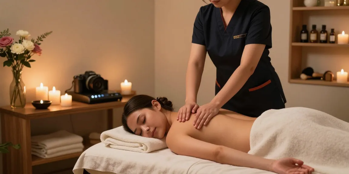 Relaxing Swedish massage session in a serene spa environment with essential oils and soft lighting.