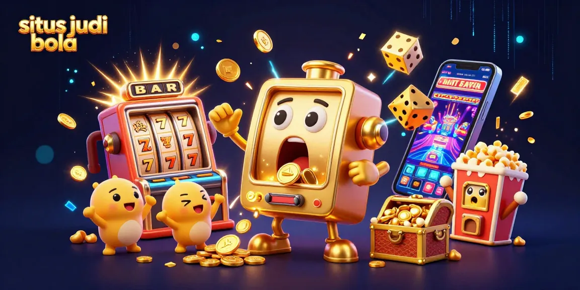 Experience the excitement of situs judi bola with vibrant slot machines, coins, and entertainment!