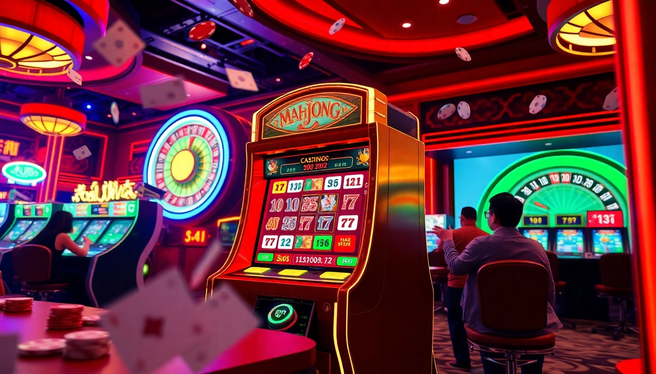 Experience the thrill of the slot demo mahjong as players spin for big wins in a dynamic casino environment.