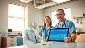 Engaging consultation about Health between a healthcare provider and a patient in a bright clinic.