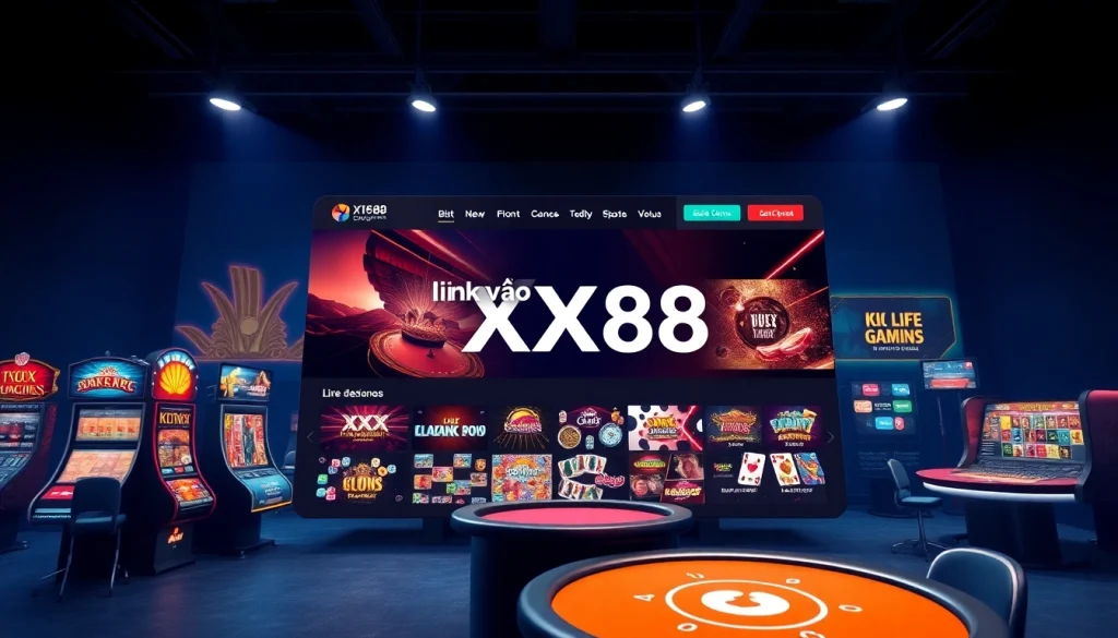 Experience the exciting online betting world with link vào XX88 on a modern interface with engaging game options.
