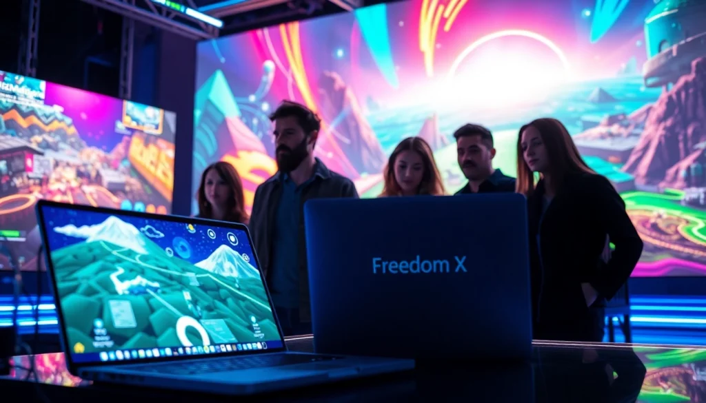 Engage with the Freedom X digital creativity experience alongside diverse creators.