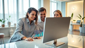 Engaging medspa digital marketing team at work, focusing on brand strategy and patient engagement.