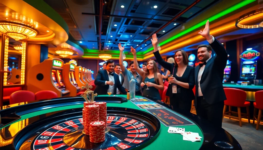 nh88 players enjoying a thrilling casino experience at a roulette table.