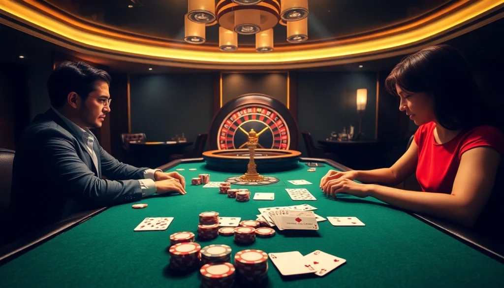 Experience the thrill of gambling with 상품권신용카드 at an exciting casino table full of poker chips and cards