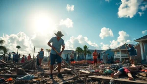 Community rebuilding efforts following Florida Hurricane Damage, showcasing resilience and hope.