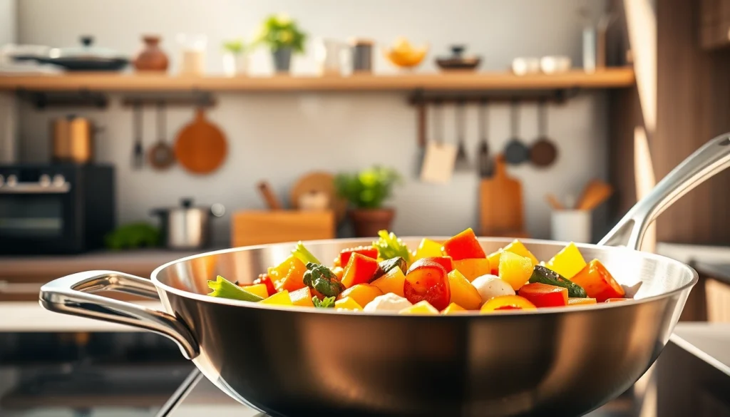 Experience perfect cooking with high-quality WMF cookware NZ showcased in a stylish kitchen setting.