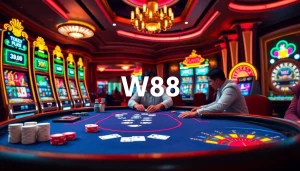Trải nghiệm cảm giác cá cược trực tuyến đầy hồi hộp với liên kết truy cập W88 tại bàn casino sang trọng.