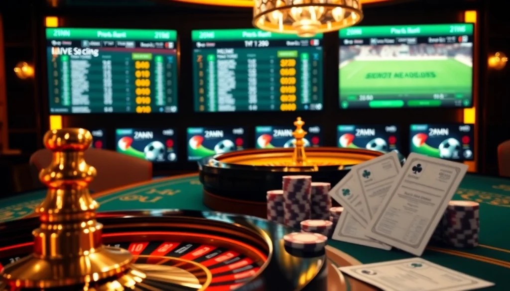 Experience thrilling live betting with 7mcn in a vibrant casino scene.