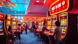 Exciting Kode4d slot gaming scene with vibrant graphics and engaging user interfaces.