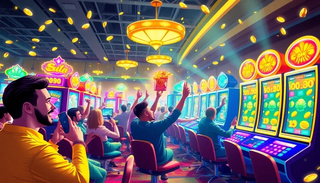 Permainan walettoto yang seru dengan pemain merayakan kemenangan mereka dalam suasana ceria.