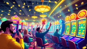 Permainan walettoto yang seru dengan pemain merayakan kemenangan mereka dalam suasana ceria.