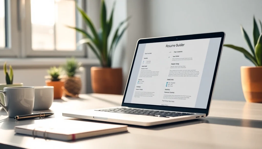 Create a winning resume with our Resume Builder in a modern workspace.