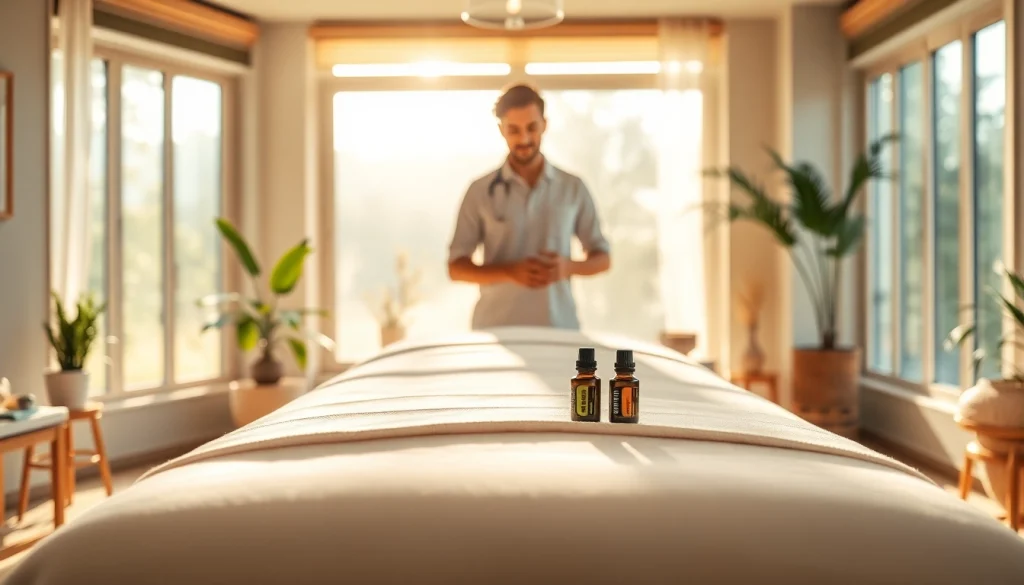 1인샵 내 편안한 마사지 공간을 보여주는 이미지로, 아늑한 장식과 조명이 특징입니다.