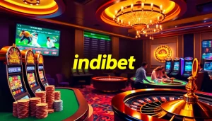 Experience the excitement of Indibet with players enjoying casino games and live betting action.