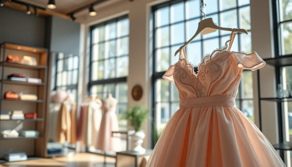 Experience Rivelle's luxury fashion in an elegant boutique ambiance.