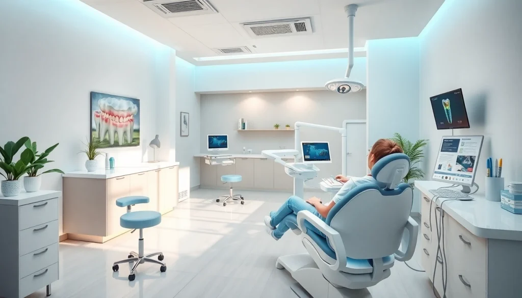 Best dental implants in Puchong shown in a modern dental clinic with a dentist and patient interaction.