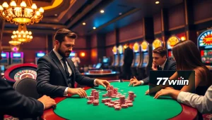 Engage in intense poker play at 78win's luxurious casino tables surrounded by vibrant action.
