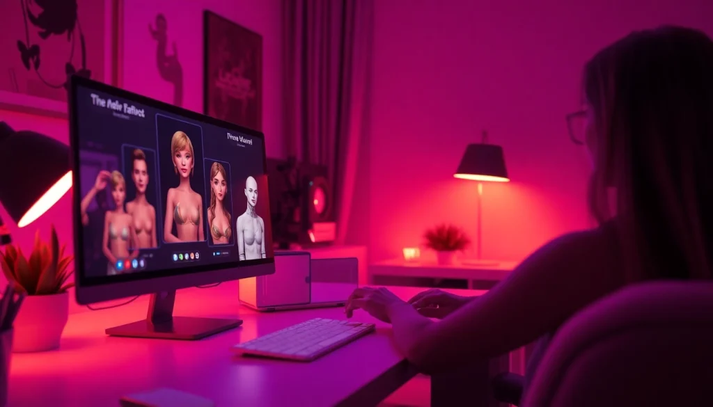 Engaging interface showcasing NSFW AI character interactions, highlighting innovation and creativity.