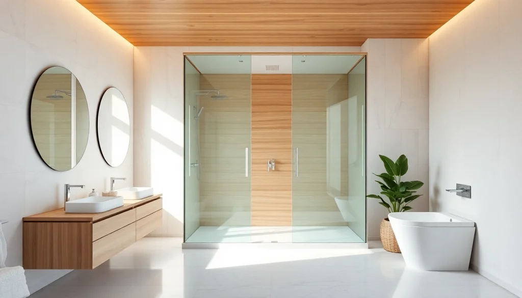 Admire the stylish cabine de douche intégrale with modern design elements and serene ambiance.