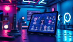 AI NSFW character generation interface depicting realistic options and vibrant colors