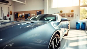 Explore expert ceramic coating near me in a pristine auto detailing workshop.