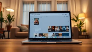 Manage your my watchlist (google watchlist) with an organized interface on a cozy laptop.