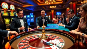 Experience RR88's thrilling casino atmosphere with players engaged at a roulette table.