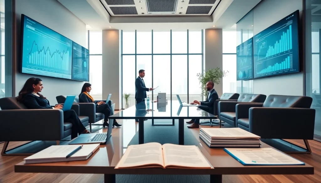 Audit Services in Dubai showcased in a modern office environment with auditors collaborating.