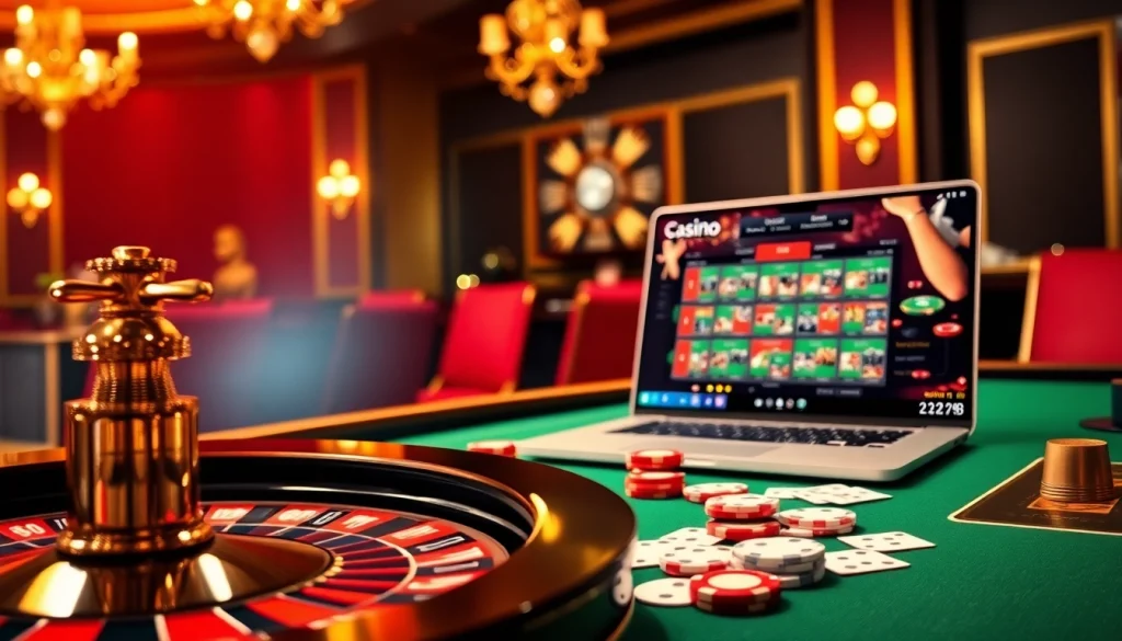 Vivez l'excitation du casino en ligne Français avec des tables de jeux vibrantes et des fonctionnalités en ligne élégantes.