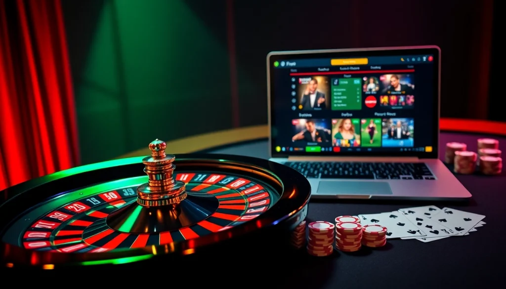 Découvrez un gameplay passionnant et une excitation dans un casino en ligne Français avec des scènes de casino vibrantes.