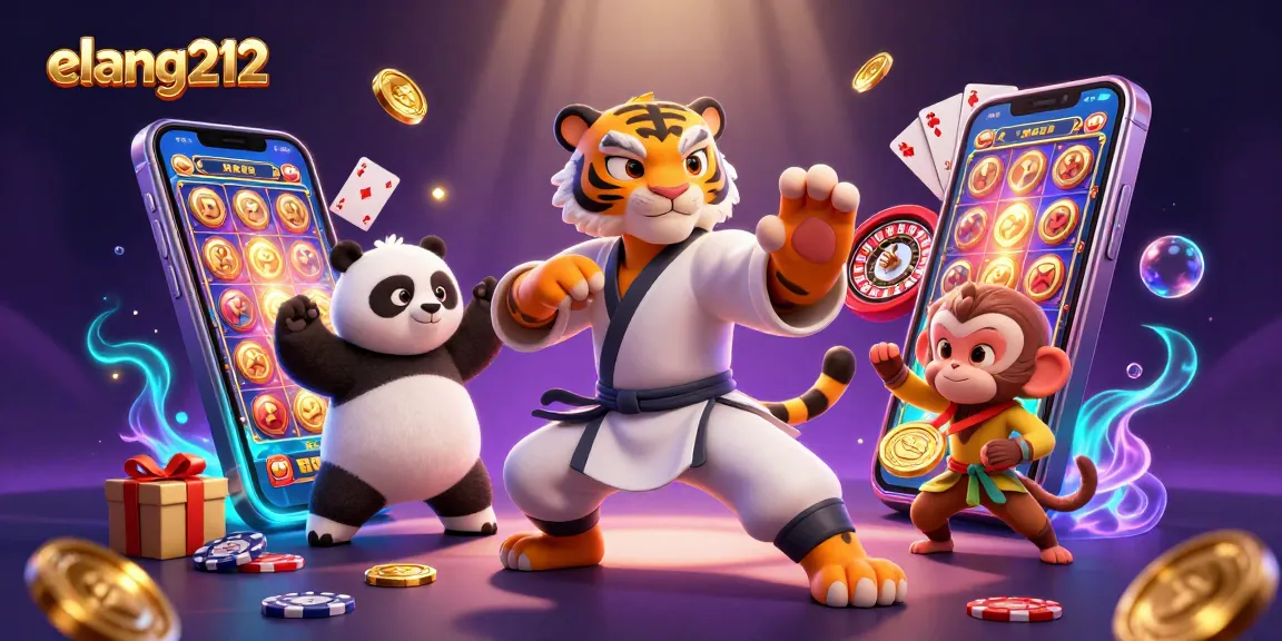 Experience the excitement of elang212 through dynamic casino imagery featuring vibrant characters.