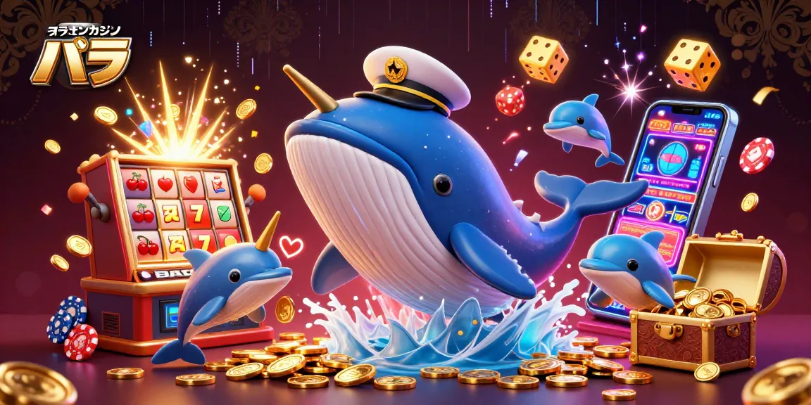 オンラインカジノ バカラの魅力を表現した3Dイラスト、迫力あるキャラクターとカジノ要素が満載です